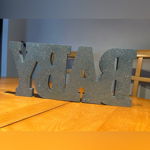 💙🤍Glittery Blue BABY Sign 🩵✨ - Picture 3 of 3